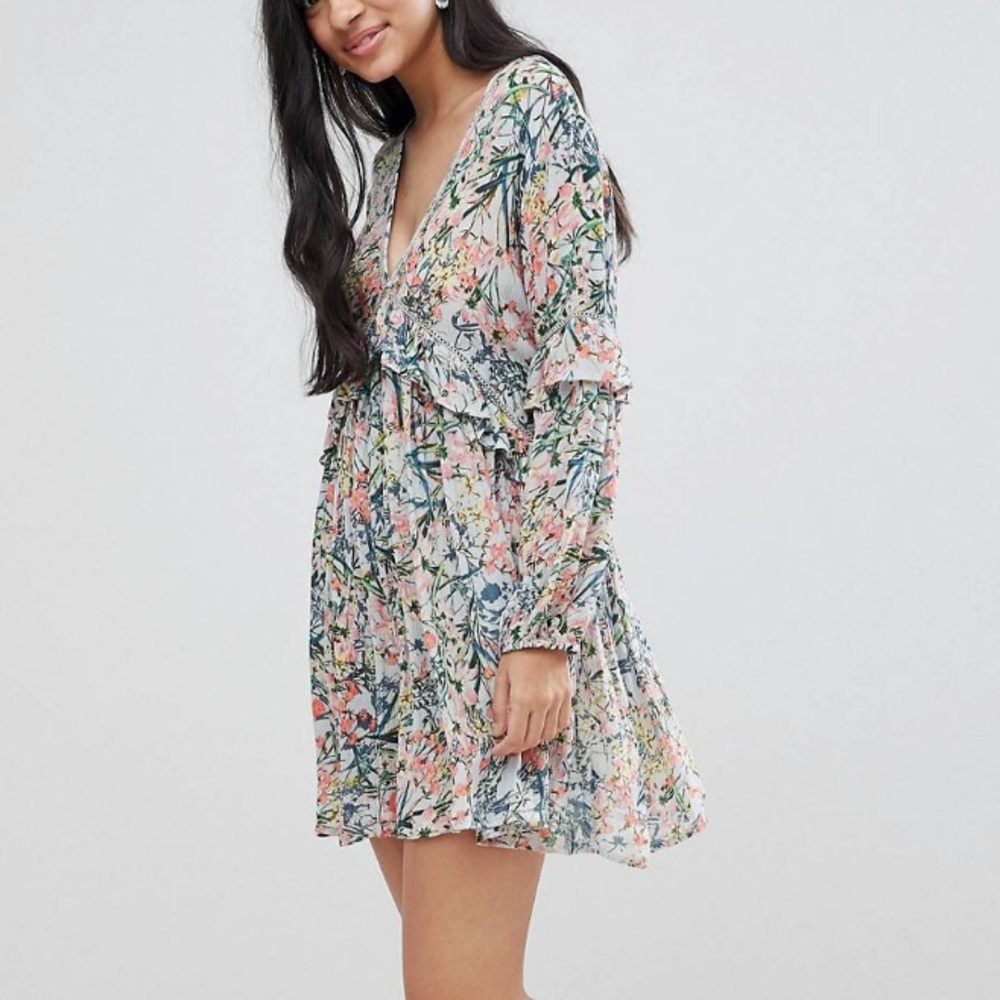 Never worn open back floral dress from ASOS